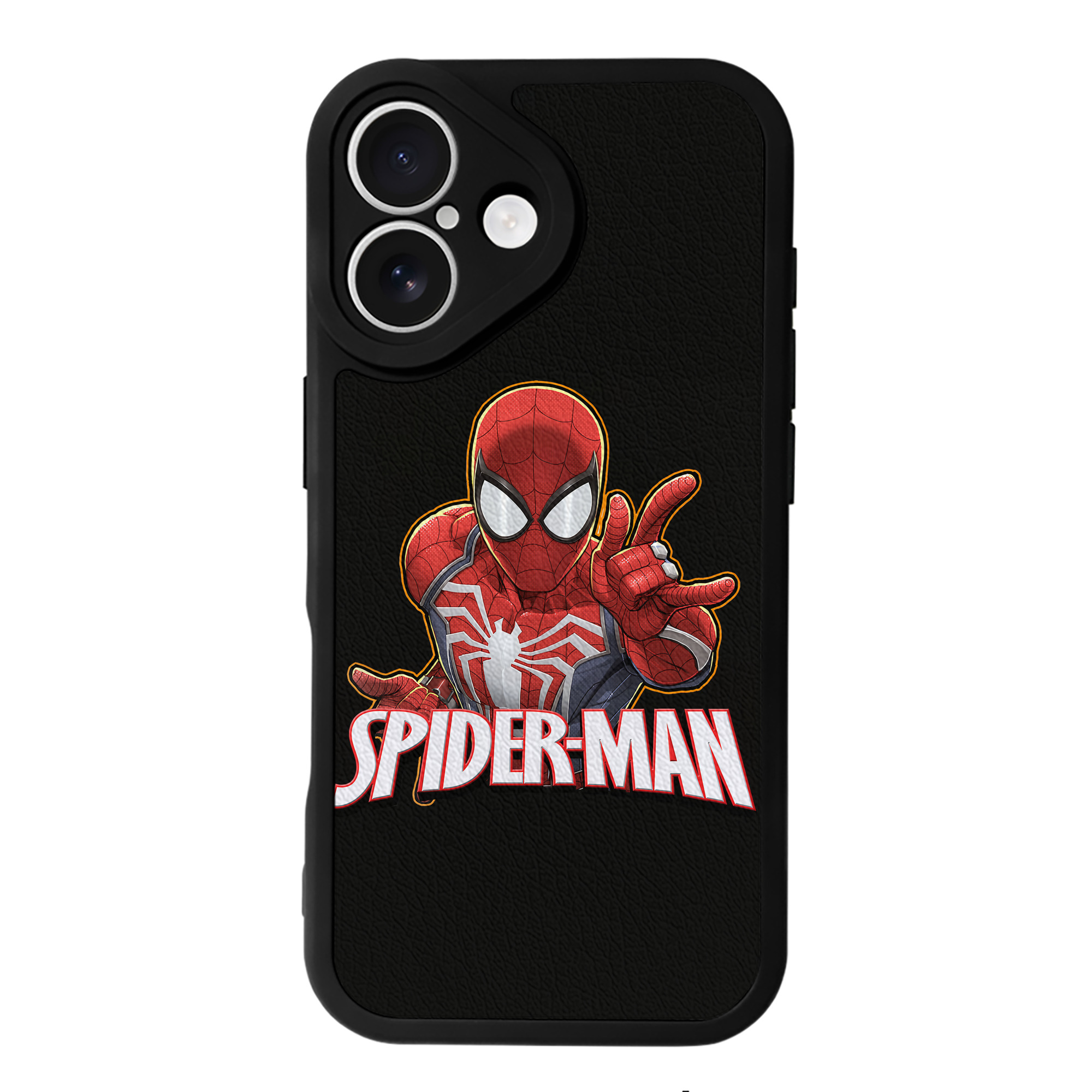 Spider Man スパイダーマン 【iPhone 16シリーズ対応】シリコンスマホケース（レザー調） 材質：シリコン